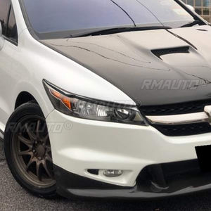 1 paire de garnitures de phares en fibre de carbone véritable pour Honda Stream 2006 2007 2008, caches de phares, autocollants de voiture - Product Image 5