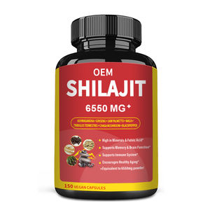 Cápsula de Shilajit Premium de etiqueta privada OEM, ácido fúlvico, equilibrio hormonal de resistencia, función cerebral antienvejecimiento, apoyo al equilibrio hormonal - Product Image 1