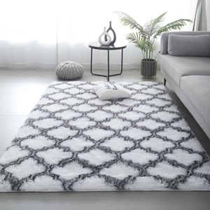 Tapis moderne antidérapant à poils longs, doux et moelleux, style fantaisie, pour la maison, la chambre, le salon, le camping et la prière - Product Image 5