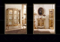 Armoire d'angle en bois de restaurant de luxe français, armoires à boissons en verre