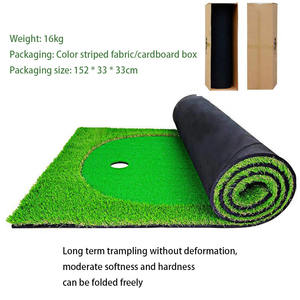 Dispositivo de práctica de putting verde de simulación de golf, alfombrilla de césped artificial, verde portátil móvil de golf - Product Image 3