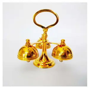 インド、カルナータカ州、ベンガルールからの新しいデザインの高品質の磨かれた金メッキファッショナブルな高品質のベル真鍮