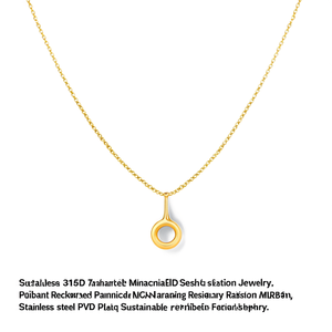 สร้อยคอจี้ สแตนเลส 316L ชุบทอง PVD ทนทาน เป็นมิตรต่อสิ่งแวดล้อม เครื่องประดับแฟชั่น - Product Image 2