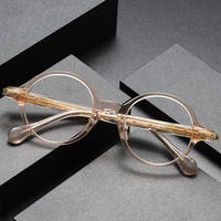 Lunettes de vue classiques en titane massif 80854 CS80854 avec verres anti-lumière bleue assortis au diamant, monture en matériau AC