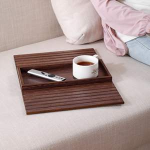 Plateau de canapé en bambou personnalisé - Conception à clipser, pliable et durable pour une utilisation en salle de bain et le rangement de la vaisselle - Product Image 6