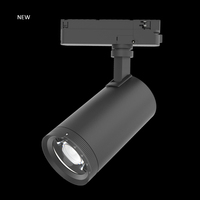 Nouveauté COB Led Intrack Spot Réglable Cct Dipswitch 3000k 4000k 5000k IP20 4 Fils 3 Phase Track Rail Led Spot pour les projets d'éclairage