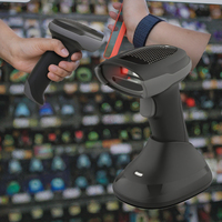Escáner de Código de Barras 2D Portátil, Pistola de Escaneo USB 1D Inalámbrica con Bluetooth, Lector de Códigos QR para Supermercado, en Existencia