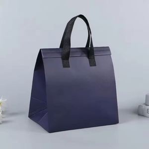 Aluminum Foil Lined Non Woven Insulated Thermal <b>Bag</b> with Zipper Custom Reusable Portable Food Cooler <b>Bag</b> Bulk - Product Image 3