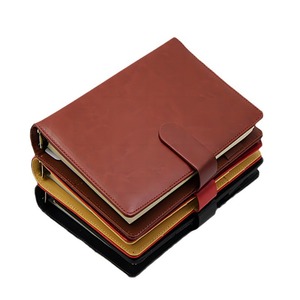Cuaderno de Cuero B5, 96 Páginas, Hojas Sueltas, Cubierta para Oficina y Negocios, Negro, Marrón, Rojo - Product Image 1