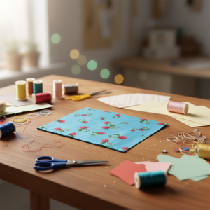 Accessorio in tessuto 100cmx150cm con stampa floreale per lavori artigianali - Product Image 2