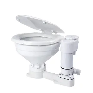 Toilette de <span class=keywords><strong>camping</strong></span> voiture Yacht salon voilier spécial manuel toilette électrique véhicule en céramique 12V/24V toilette de bateau - Product Image 1