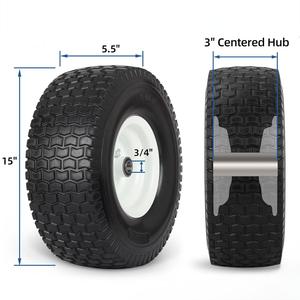 Pneu et roue de tondeuse à gazon plat <span class=keywords><strong>15x6.00</strong></span>-<span class=keywords><strong>6</strong></span> - Product Image 2