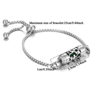 Difusor de aromaterapia ajustable de acero inoxidable con cadena y pulsera para mujeres y hombres - Product Image 4