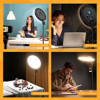 Lampe de sol à éclairage doux à bord lumineux réglable pleine écran pour photographie, diffusion en direct, studio, travail, étude, lumière d'appoint