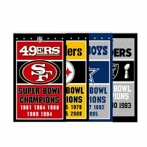 Hot Sale custom 100D Polyester 3x5ft high quality raiders Oakland Raiders Championship flag banners