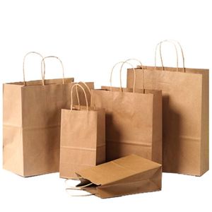 Bolsas de Papel Kraft Reutilizables Ecológicas Impresas Personalizadas para Comida para Llevar y Empaque de Regalos con Logotipo y Asas Personalizados - Product Image 2