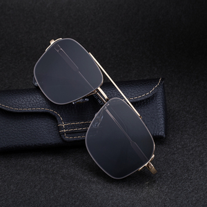 Lunettes de soleil carrées en métal à double pont, protection UV400, avec logo personnalisé, design fantaisie Partagas Fashion pour hommes - Product Image 4