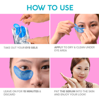Masque pour les yeux anti-âge et raffermissant au collagène marin, acide hyaluronique et ginseng rouge, marque privée OEM