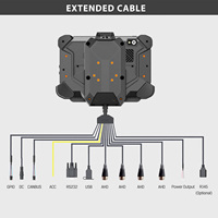 Tablette PC Android 13 robuste pour véhicules avec entrées caméra, Canbus, ACC, multi-IOS, 1000 Nits, GPS, WIFI, BT, LTE, NFC, IP67 pour camions logistiques