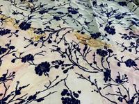 Tissu extensible en polyester 3D à flocage floral imprimé numériquement, extensible dans les 4 sens, pour la confection de vêtements féminins