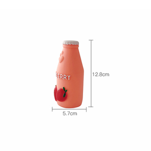 Mainan kunyah teka-teki anjing ukuran kecil baru aneka warna botol minum buah bir Soda Pop melengking vinil perlengkapan hewan peliharaan - Product Image 6