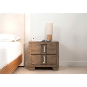 Mesita de Noche Transicional de 2 Cajones, Gabinete Compacto para Dormitorio, Fabricada en Malasia - Product Image 5