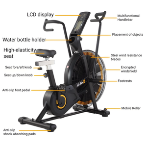 <span class=keywords><strong>Bicicleta</strong></span> de aire vertical profesional nueva de NJ para entrenamiento cardiovascular en interiores - Product Image 3