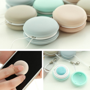 Macaron Shaped Phone Screen Cleaner With Chamois Cloth For Mobile Phone Cleaning Tool Hanger - Product Image 4