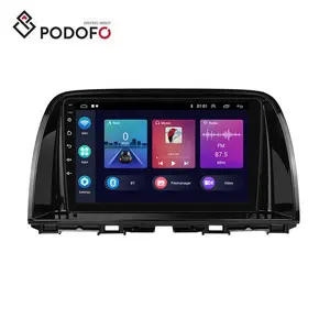 Podofo Double Din 9'' Android 1+32G/2+64G para Mazda CX-5 2015 Rádio de Carro Carplay sem fio Android Auto WIFI GPS BT Hifi FM