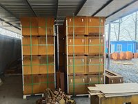 Table de barbecue moderne en acier Corten, robuste, finition rouillée, brasero avec rangement pour bois, pour cuisine extérieure