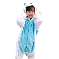 Animoo piyama Kigurumi, baju tidur kartun jerapah dinosaurus kain tenun untuk Halloween Natal Anak laki-laki dan perempuan