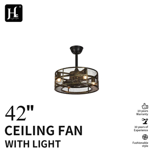 42-inch matt black flush-mounted <b>ceiling</b> <b>fan</b> <b>with</b> <b>remote</b> control, 6-speed timer, DC motor and light - Product Image 2