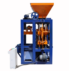 QT4-24 Semi otomatis semen beton 6 inci berongga standar padat bata pengunci mesin pembuat blok Paving - Product Image 3