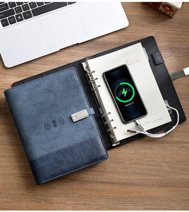 Nouveauté 2025 - <span class=keywords><strong>Carnet</strong></span> <span class=keywords><strong>de</strong></span> notes <span class=keywords><strong>rechargeable</strong></span> <span class=keywords><strong>de</strong></span> luxe en <span class=keywords><strong>cuir</strong></span> PU personnalisé avec 3 ports <span class=keywords><strong>de</strong></span> charge - Product Image 6