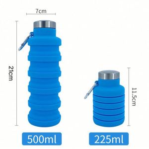 Portable 500Ml Silicone Folding <b>Cup</b> With Telescopic Design <b>Large</b> Capacity Outdoor Sports Water Bottle for Festivals Travel - Product Image 5