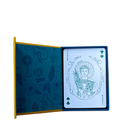 Ensemble de cartes rigides recyclables personnalisées Kit d'emballage de boîte de cadeau pour jouer avec stratification brillante et revêtement UV pour jouer et Bible