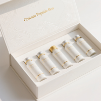 Boîtes rigides haut de gamme personnalisées avec estampage à chaud et fermeture magnétique pour l'emballage de peptides de collagène