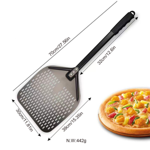 <span class=keywords><strong>Pelle</strong></span> à <span class=keywords><strong>pizza</strong></span> en aluminium de 12 pouces avec revêtement dur perforé, manche détachable, <span class=keywords><strong>pour</strong></span> retourner la <span class=keywords><strong>pizza</strong></span> au four - Product Image 5