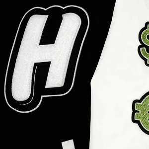 Áo khoác bomber da đen cỡ lớn mùa thu/đông dành cho nam, may đo, có lớp lót giữ nhiệt & cổ áo lật, trang phục nam thiết yếu - Product Image 5