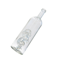 Bouteille en verre transparente de 500 ml et 750 ml au design unique, de qualité supérieure et très prisée, pour le stockage personnalisé du rhum, des spiritueux, du gin et de la vodka – Direct Usine