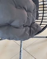 Chaise suspendue de patio en vente chaude avec support, chaise pliante en osier, résistante aux UV, chaise en rotin en forme d'œuf en acier