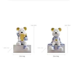 Adorno de Escritorio de Oso Violento, Artesanía de Resina Suave Pintada a Mano para Decoración del Hogar y Exteriores - Product Image 6