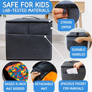 Organisateur de rangement pour jouets ou tapis de jeu, sac de rangement pour enfants, garçons, filles, crèche, salle de jeux, panier pour jouets - Product Image 4