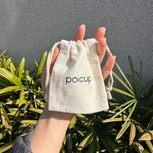 Custom Eco-Friendly Dust Bag Organic Cotton Luxury Drawstring Purse Gifts Stickers GOTS Certified Biodegradable Crafts <b>Candles</b> - Product Image 4