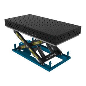 SteelMax hydraulic welding bench GPPH 2x1mt 15mm thickness, <b>28mm</b> holes - Product Image 1