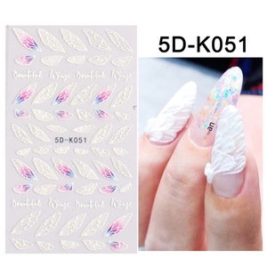 Pegatinas 5D en relieve para <span class=keywords><strong>uñas</strong></span> con diseño <span class=keywords><strong>de</strong></span> <span class=keywords><strong>tulipanes</strong></span>, rosas y mariposas, estilo francés, para manicura - Product Image 6