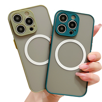 Étui de téléphone portable magnétique sans fil antichoc en PC+TPU, finition mate luxueuse, pour iPhone 16 PRO MAX 17 18