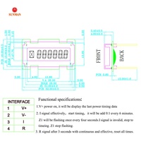 701-PR-112 Hour Meter dengan Layar LCD Digital (7.7x26mm) untuk Mesin Bensin