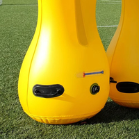 Sac de sable gonflable de 1,75 m pour l'entraînement au football, défenseur gonflable, gardien de but de football pour l'exercice, équipement d'entraînement au football portable