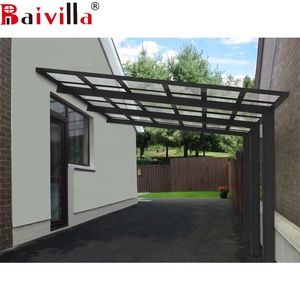 Moderno Carport Semplice con Telaio in Alluminio e Tetto in Policarbonato, Pensilina in Alluminio per Parcheggio <span class=keywords><strong>Auto</strong></span> e Uso Garage, Tettoia Metallica per <span class=keywords><strong>Auto</strong></span> - Product Image 6